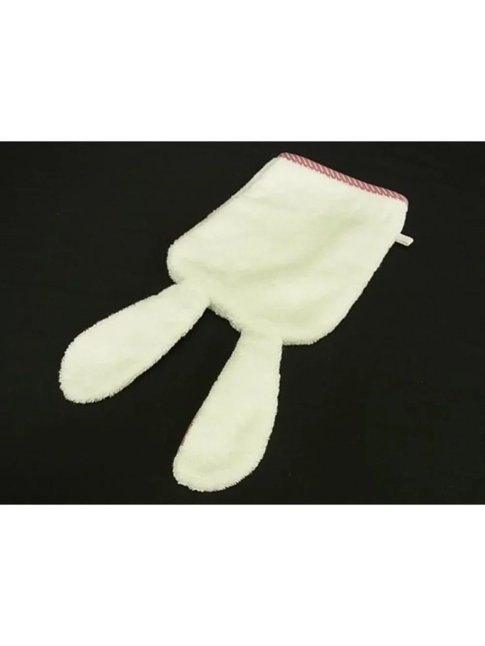 Hermes Cotton 100% Rabbit Baby Bib Body Mittens Set Ivory